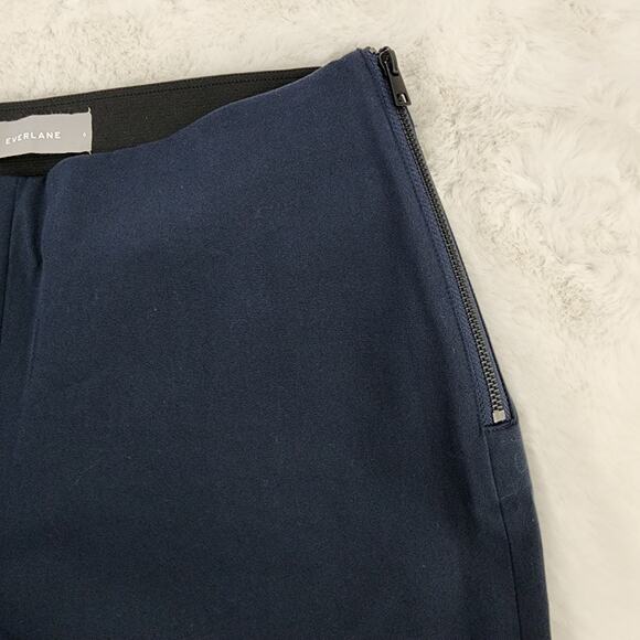 Everlane Navy Blue The Side Zip Stretch Cotton Work Pant - Picture 4 of 13